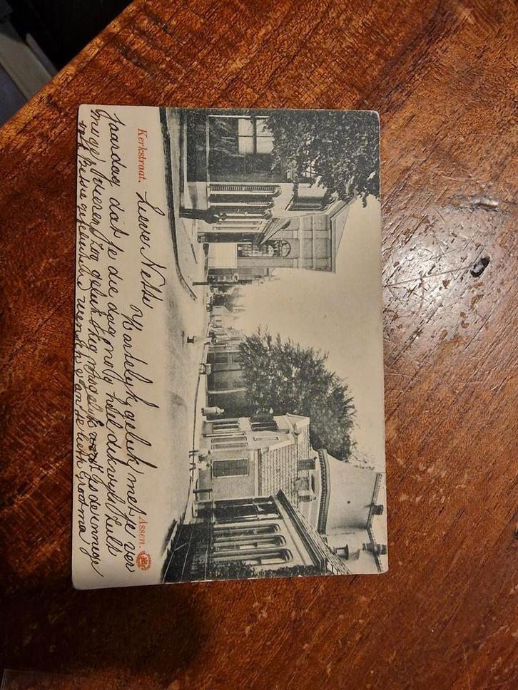 Oude ansichtkaart Assen, Kerkstraat ca. 1900, Verzamelen, Ansichtkaarten | Nederland, Ophalen of Verzenden