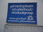 sticker oud Volkswagen GTI Racing team Udenhout Fred Krab, Verzenden, Zo goed als nieuw, Bedrijf of Vereniging