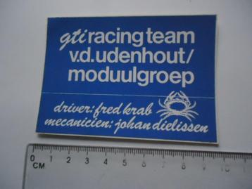 sticker oud Volkswagen GTI Racing team Udenhout Fred Krab beschikbaar voor biedingen