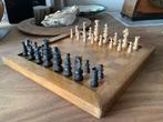 Antiek Regence schaakspel schaakset K 6 cm met bord, Ophalen of Verzenden