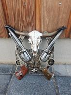 SKULL , SCHEDEL , REVOLVER , COUNTRY & WESTERN , NIEUW, Ophalen of Verzenden, Nieuw