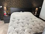 bed zwart Malm Ikea 180 x 200 exclusief nachtkastjes, Ophalen, Gebruikt, Zwart, Tweepersoons