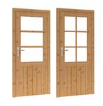 Douglas glasdeur links en rechts, Doe-het-zelf en Verbouw, Deuren en Horren, Glas, 80 tot 100 cm, Ophalen of Verzenden, Zo goed als nieuw