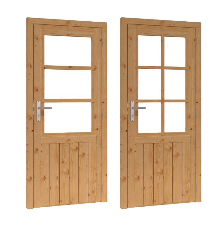 Douglas glasdeur links en rechts, Doe-het-zelf en Verbouw, Deuren en Horren, Zo goed als nieuw, Buitendeur, 200 tot 215 cm, 80 tot 100 cm