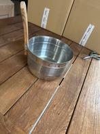 Sauna-emmer RVS met houten handvat – 4 liter, Ophalen, Zo goed als nieuw, Complete sauna