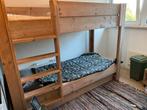 Stapelbed steigerhout z.g.a.n. met grote lades, Ophalen, Zo goed als nieuw, Stapelbed