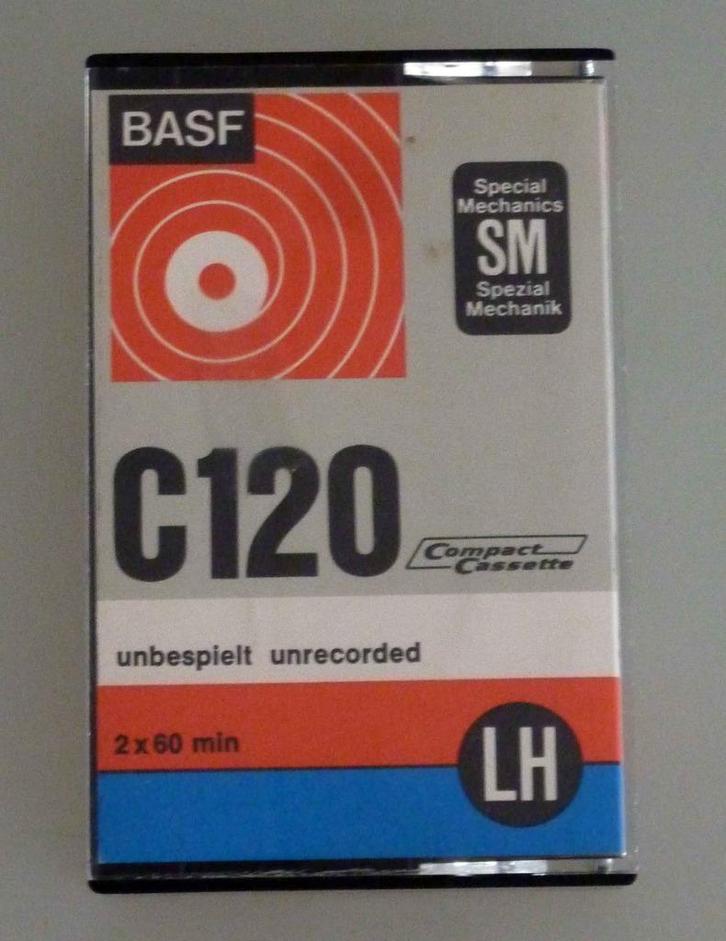 Basf LH SM cassette Low Noise cassettebandjes 120 min C120, Cd's en Dvd's, Cassettebandjes, Gebruikt, Overige genres, 1 bandje