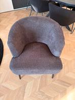 Fauteuil Teddy bouclé zwart, Ophalen, 75 tot 100 cm, Zo goed als nieuw, Stof