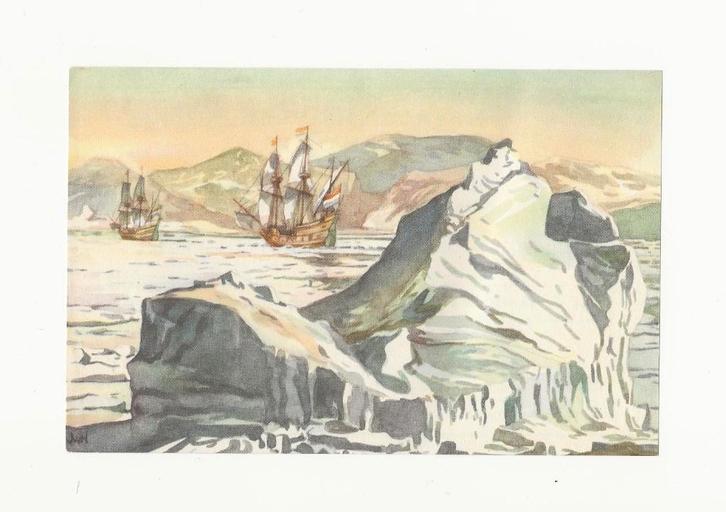 Albumplaat B. - Neerlands vlag aan vreemde kust - uit 1955, Hobby en Vrije tijd, Stickers en Plaatjes, Nieuw, Plaatje, Ophalen