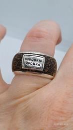 Zilveren ring Buddha to Buddha palm wood, 18 tot 19, Ophalen of Verzenden, Dame of Heer, Zilver