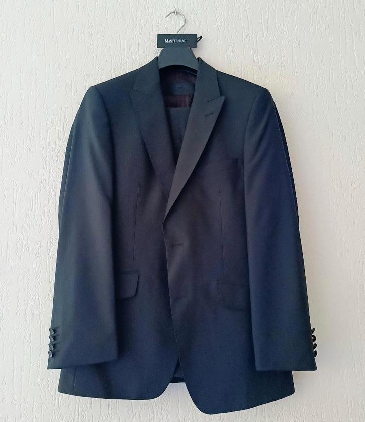 Prachtig zwart trouwkostuum Masterhand maat 46, Kleding | Heren, Kostuums en Colberts, Zo goed als nieuw, Maat 46 (S) of kleiner