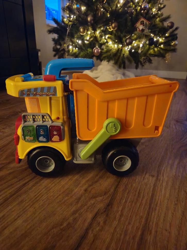 Vtech Toettoet autos kiepwagen + autootje en balletjes, Kinderen en Baby's, Speelgoed | Vtech, Zo goed als nieuw, 6 maanden tot 2 jaar