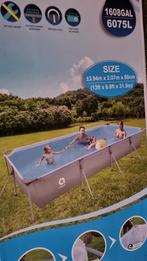 Zwembad, groot model. 3.94 cm lang bij 2.07 cm. Compleet., Tuin en Terras, Zwembaden, 200 tot 400 cm, Rechthoekig, Opzetzwembad