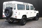 Land Rover Defender 110 | 7 PERSOONS | TREKHAAK | STOELVERWA, Gebruikt, Radio, Leder en Stof, Wit
