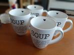 4 XL soepmokken Riverdale, Huis en Inrichting, Keuken | Servies, Ophalen, Overige stijlen, Kop(pen) en/of Schotel(s), Glas