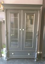 MOOIE, BROCANTE, ZWARTE WANDKAST - 285,- = VASTE PRIJS, Antiek en Kunst, Antiek | Meubels | Kasten, Verzenden