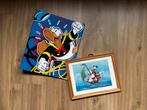 Donald Duck schilderijtje en map, Ophalen of Verzenden, Donald Duck, Zo goed als nieuw, Overige typen