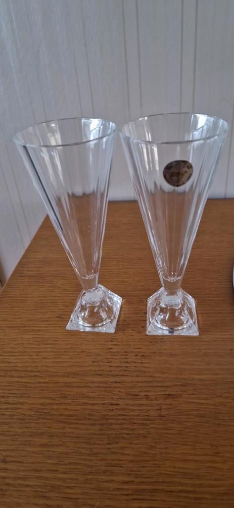 2 champagneflute, Crystal d'arc, Antiek en Kunst, Antiek | Glas en Kristal, Ophalen of Verzenden