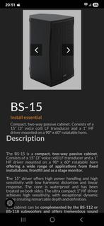 Lynx pro audio BS-15 TOPKASTEN, Ophalen, Zo goed als nieuw