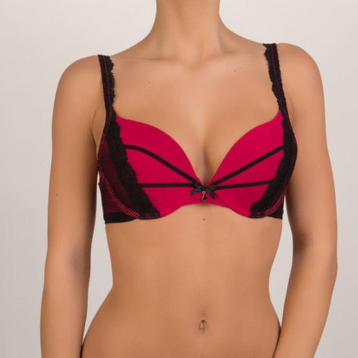 After Eden JAVINA rood zwart setje beugel BH 85C string XL, Kleding | Dames, Ondergoed en Lingerie, Setje, Rood, Ophalen of Verzenden