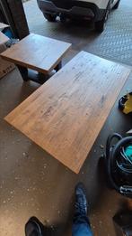 Salontafel en hoektafel industrieel, Huis en Inrichting, Tafels | Salontafels, Ophalen, 100 tot 150 cm, 50 tot 100 cm, Zo goed als nieuw