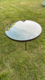 Authentieke Janni van Pelt coffee tafel 1958 orginele staat, Rond, Ophalen of Verzenden, Zo goed als nieuw, Glas