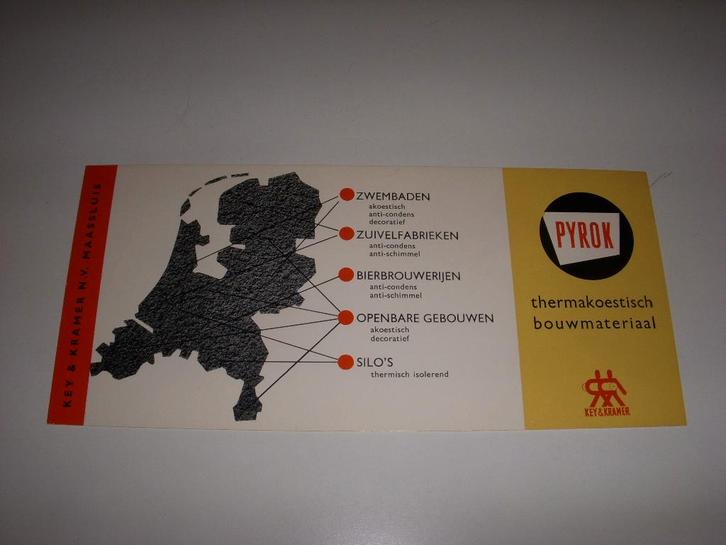 Mooi vloeiblad Key & Kramer n.v Maassluis bouwmateriaal, Verzamelen, Merken en Reclamevoorwerpen, Zo goed als nieuw, Gebruiksvoorwerp