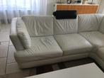 Montel Hoekbank Leer €45.,Zie Omschrijving, Huis en Inrichting, Banken | Bankstellen, Modern desing, Overige maten, Hoekbank, 300 cm of meer