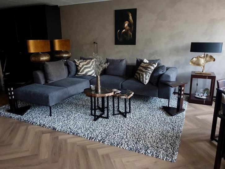 W. omst. excl. De Munk wollen kiezelnop tapijt 2.50 x 3.50, Huis en Inrichting, Stoffering | Tapijten en Kleden, Zo goed als nieuw