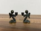 Bronzen kaarsenhouder engel | Walter Bosse, Antiek en Kunst, Ophalen of Verzenden, Brons
