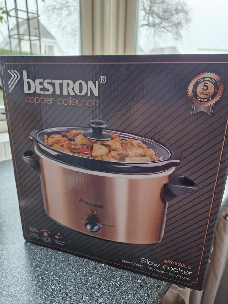 Nieuwe Bestron Slowcooker 3.5L, Witgoed en Apparatuur, Slowcookers, Nieuw, Timer, Vaatwasmachinebestendig, Ophalen of Verzenden