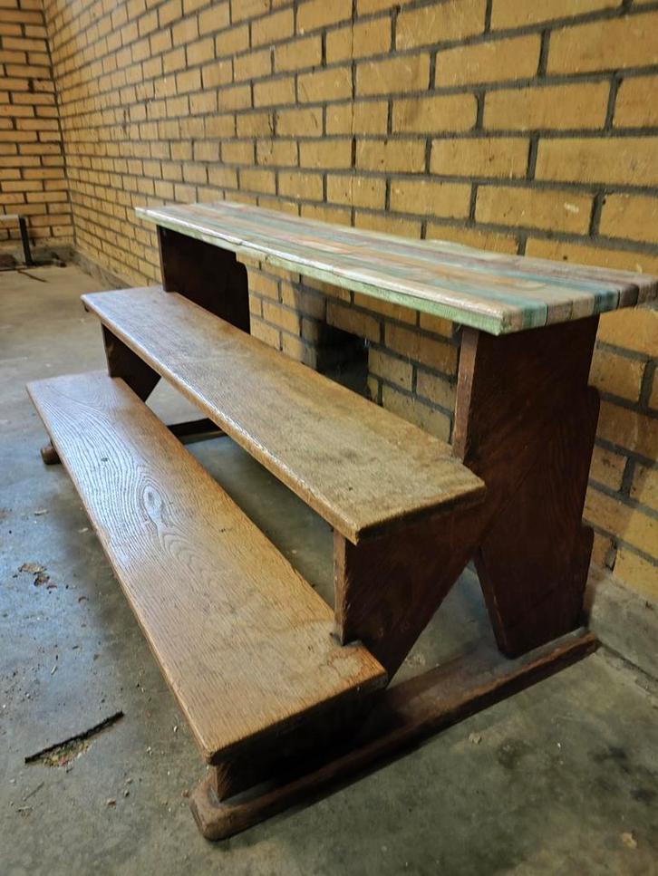 Vintage Schoolbord Trap - Echt Hout, Huis en Inrichting, Kasten | Buffetkasten, Ophalen of Verzenden
