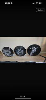 Glazen wand foto’s leeuw giraf panter, Huis en Inrichting, Ophalen, Zo goed als nieuw