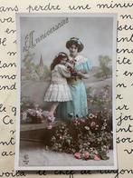 24-7-1909 Moeder en dochter met lang haar, Ophalen of Verzenden, Voor 1920, Gelopen, Kinderen