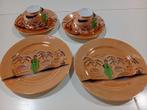 Japans servies set van 2 kop en schotels met gebaksbordjes., Huis en Inrichting, Keuken | Servies, Ophalen of Verzenden, Porselein