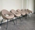 Artifort Shark eetkamerstoelen taupe 6 stuks, Huis en Inrichting, Stoelen, Ophalen, Bruin, Zo goed als nieuw, Stof