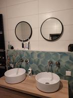 2 x badkamerspiegel Sjithouse - mat zwart, Minder dan 50 cm, Rond, Nieuw, Ophalen of Verzenden