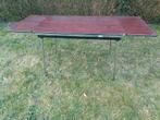 Uitschuifbare tafel met formica blad retro vintage jaren 70, Ophalen, Gebruikt, 100 tot 150 cm, 50 tot 100 cm