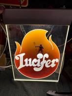 Lucifer bier lichtreclame, Ophalen of Verzenden, Zo goed als nieuw, Lichtbak of (neon) lamp