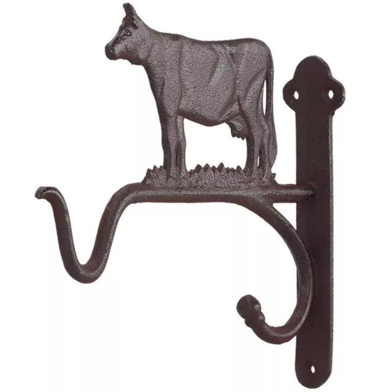 Haak / Zwarte metalen hanging basket haak KOE | Wand haak, Tuin en Terras, Tuinwanddecoratie, Nieuw, Verzenden