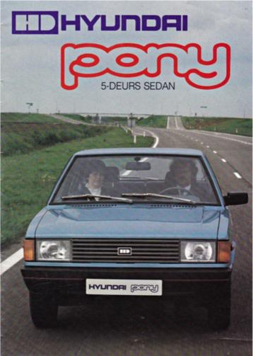 Brochure Hyundai Pony 1983 NEDERLAND