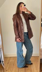 Vintage y2k / late 90’s leren jack maat 38, Maat 38/40 (M), Bruin, Ophalen of Verzenden, Vintage