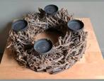 Adventskrans met kaarsenhouders - 40cm, Ophalen of Verzenden, Gebruikt