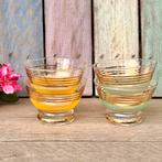 Schaaltjes suikerglas gouden randjes granite gesuikerd glas, Ophalen of Verzenden