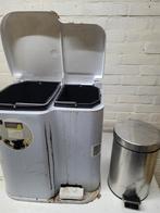 2 prullenbakken ongebruikt maar vies geworden, Kunststof, Nieuw, 40 liter of meer, Ophalen of Verzenden