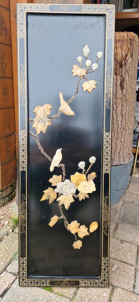 Antiek Chinees Schilderij met Vogelmotief, Huis en Inrichting, Woonaccessoires | Wanddecoraties, Ophalen of Verzenden