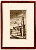 Antieke Gravure Reguliers toren // Munt toren 1723, Ophalen of Verzenden
