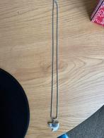 Herenketting zilver + zilveren hanger met tijgerhaaientand, Met hanger, Nieuw, Ophalen of Verzenden, Zilver