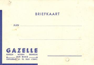 Jan Baas, Amsterdam-Z. - Gazelle - briefkaart beschikbaar voor biedingen