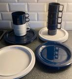 Mepal campingservies blauw en wit 20 delig, Ophalen of Verzenden, Zo goed als nieuw